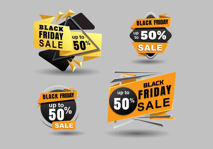 Vettore dell&#39;insegna di vendita di Black Friday