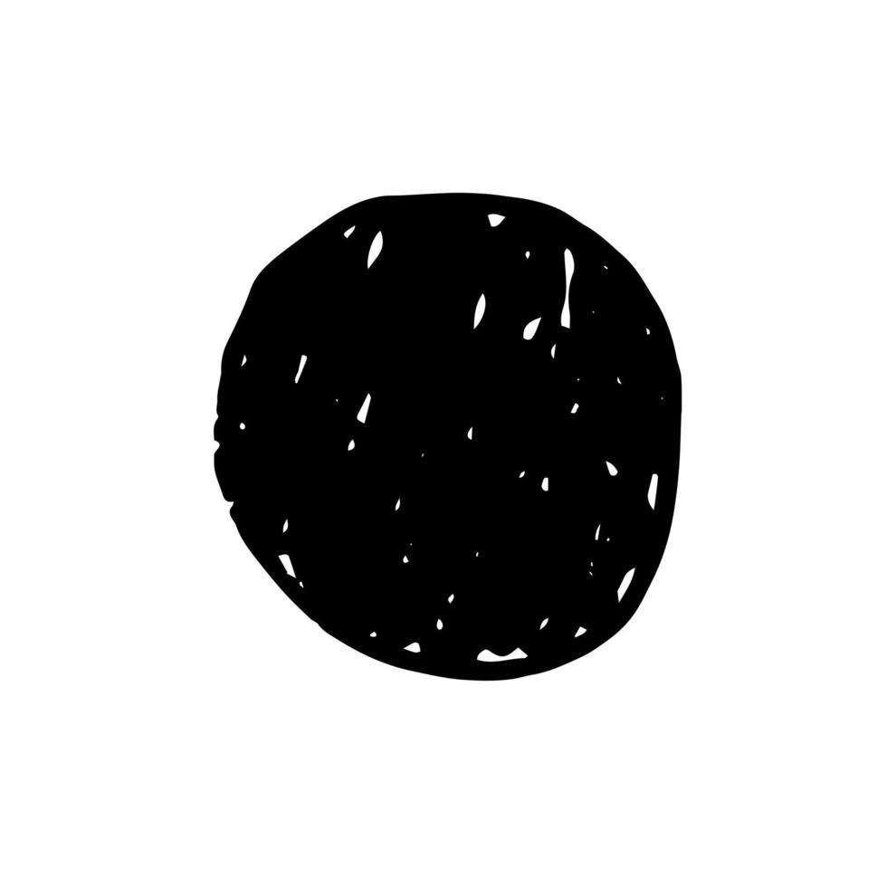 cerchio di inchiostro. cerchio di inchiostro disegnato a mano nero per il design di banner. struttura della spazzola del grunge. vettore