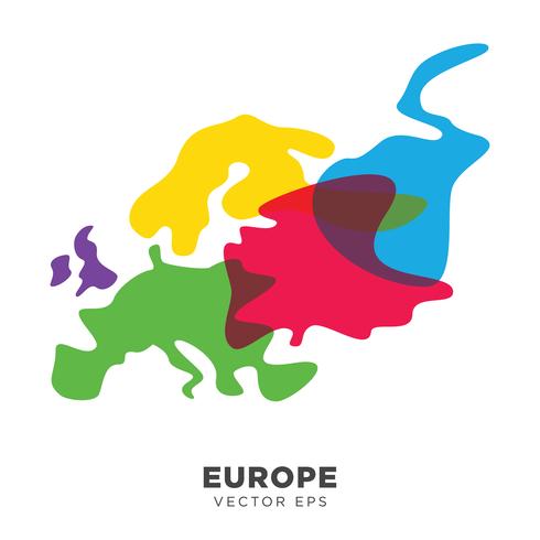 Vettore creativo della mappa di Europa, vettore ENV 10