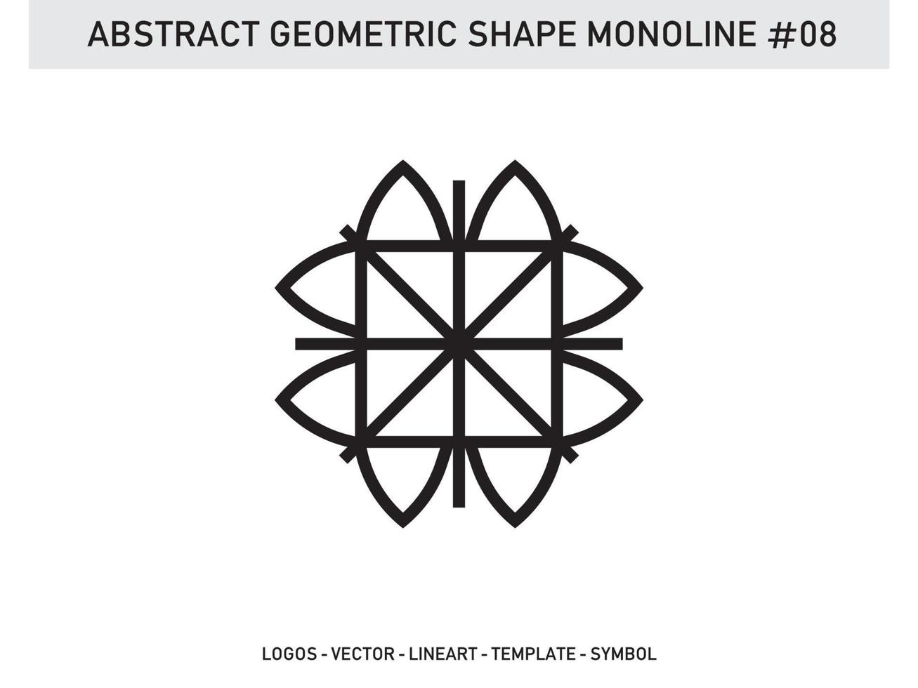 monoline forma geometrica lineart disegno astratto piastrelle libere vettore