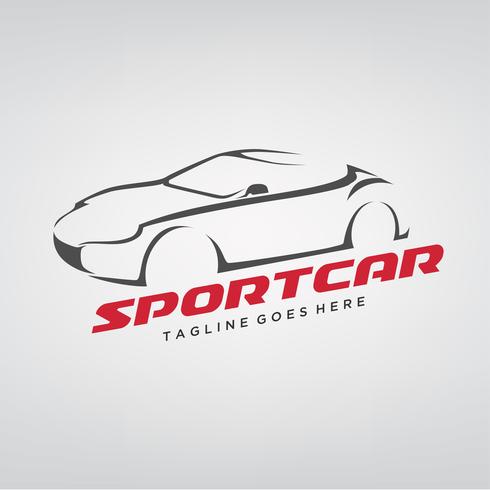 Design del logo auto sportiva vettore