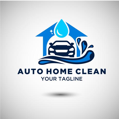 Auto Clean Auto Logo design vettore