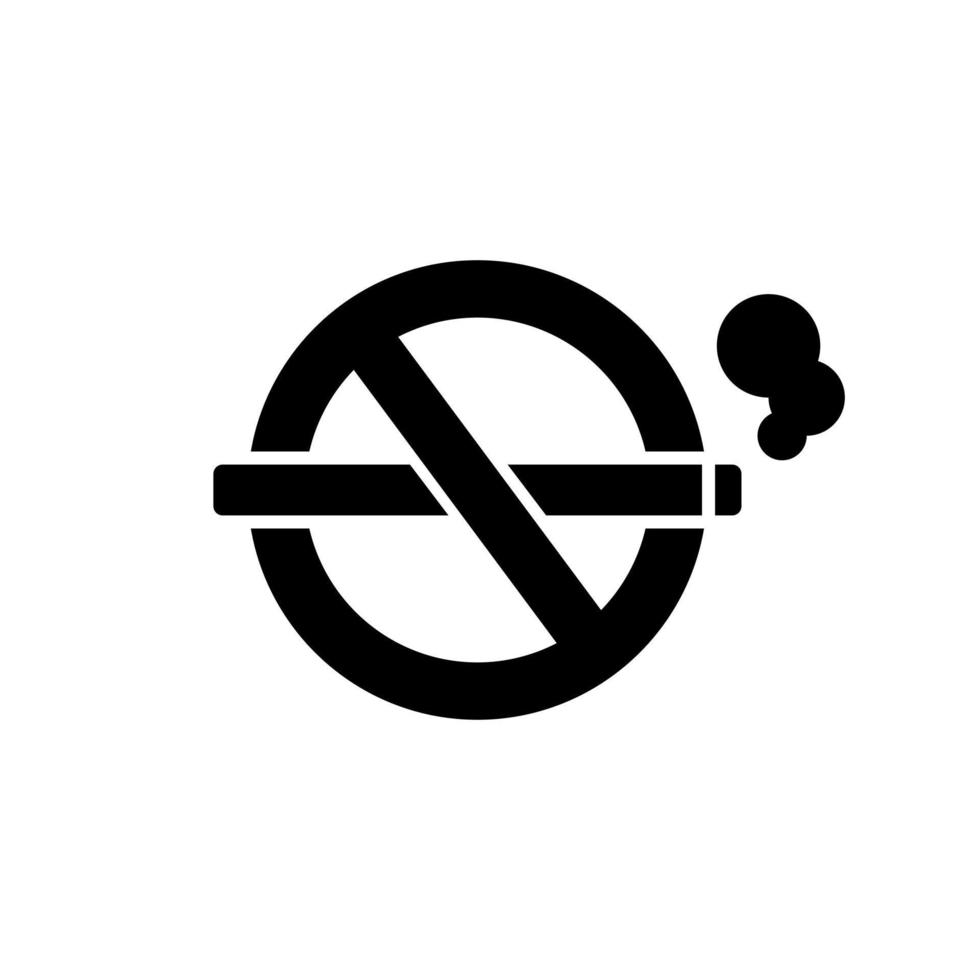 illustrazione dell'icona della siluetta non fumatori vettore