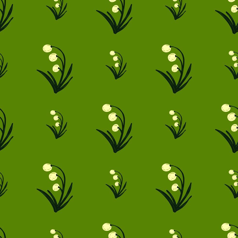 modello senza cuciture di frutti di bosco giallo chiaro. opera d'arte botanica nella tavolozza verde oliva. stampa semplice della natura. vettore