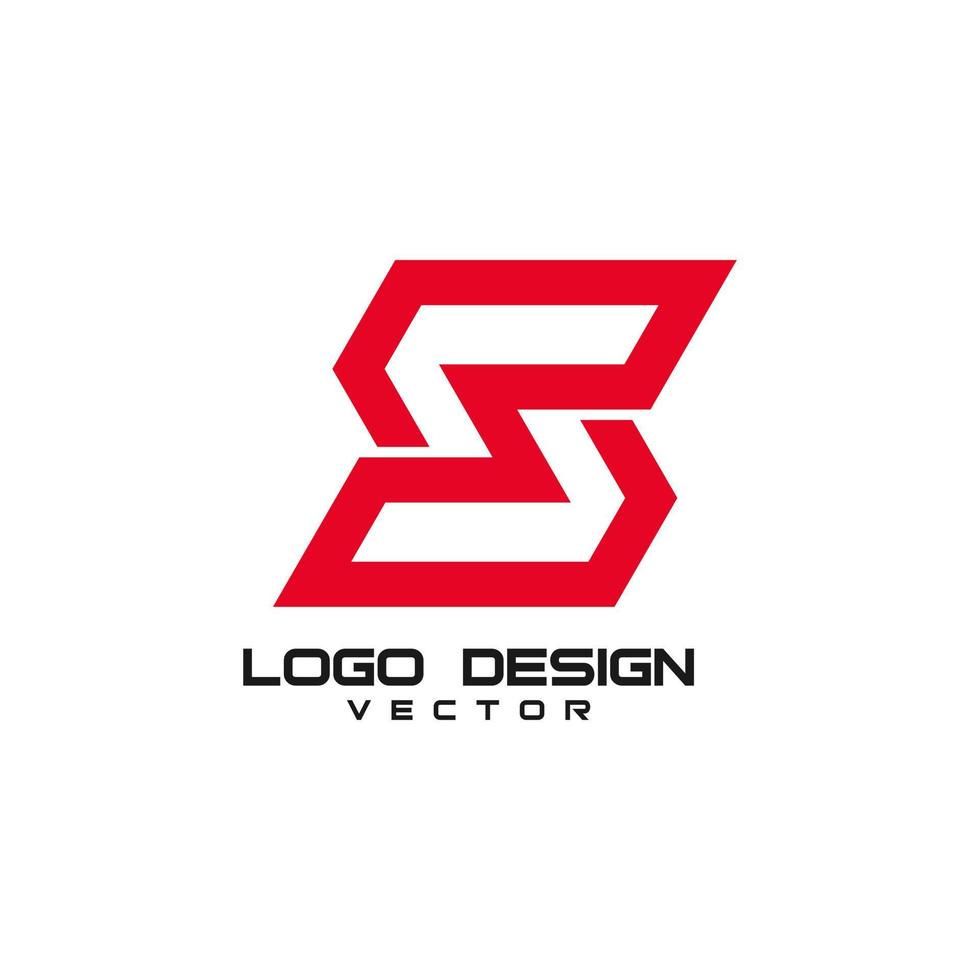 s lettera line art logo modello vettoriale