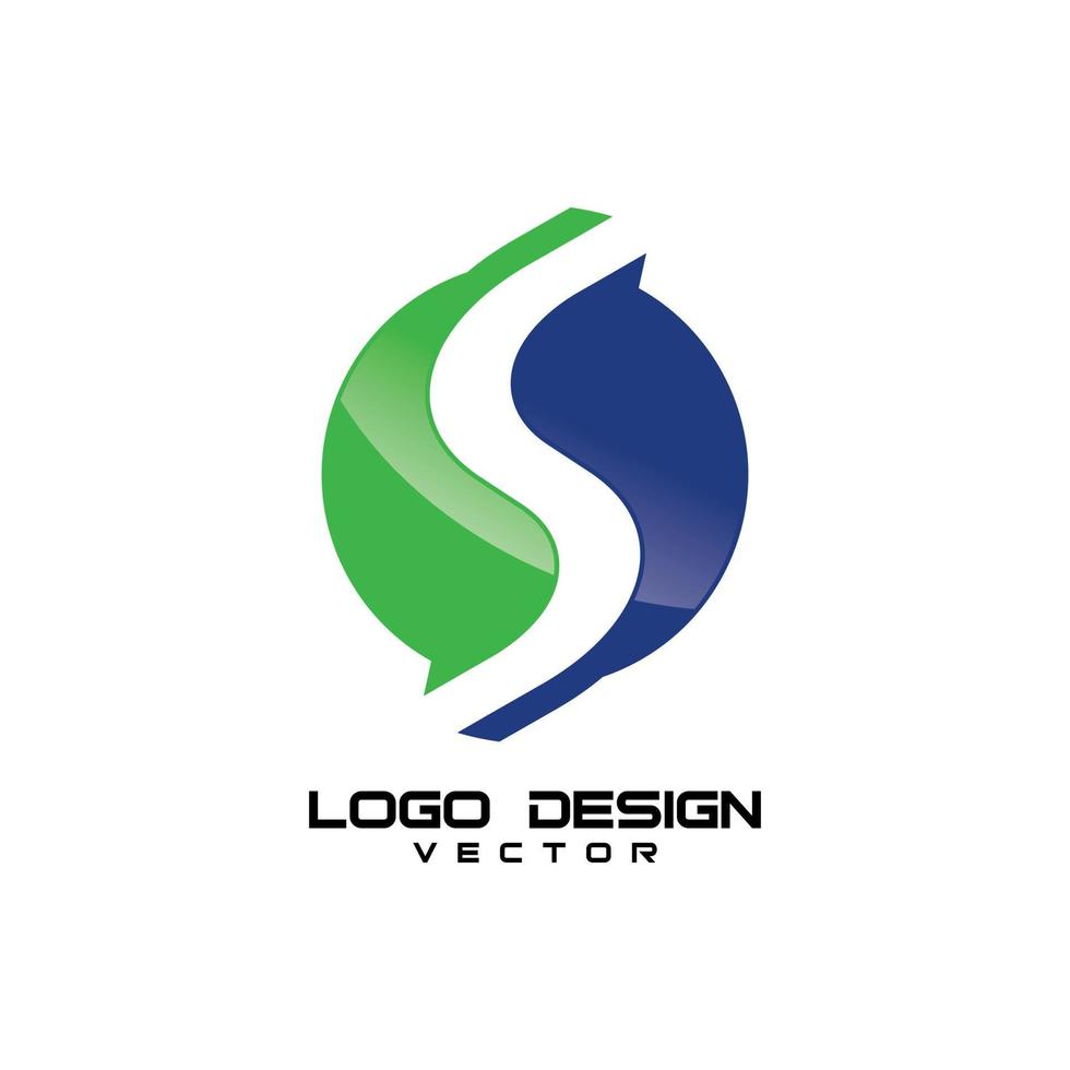 disegno del logo dell'azienda simbolo astratto s vettore