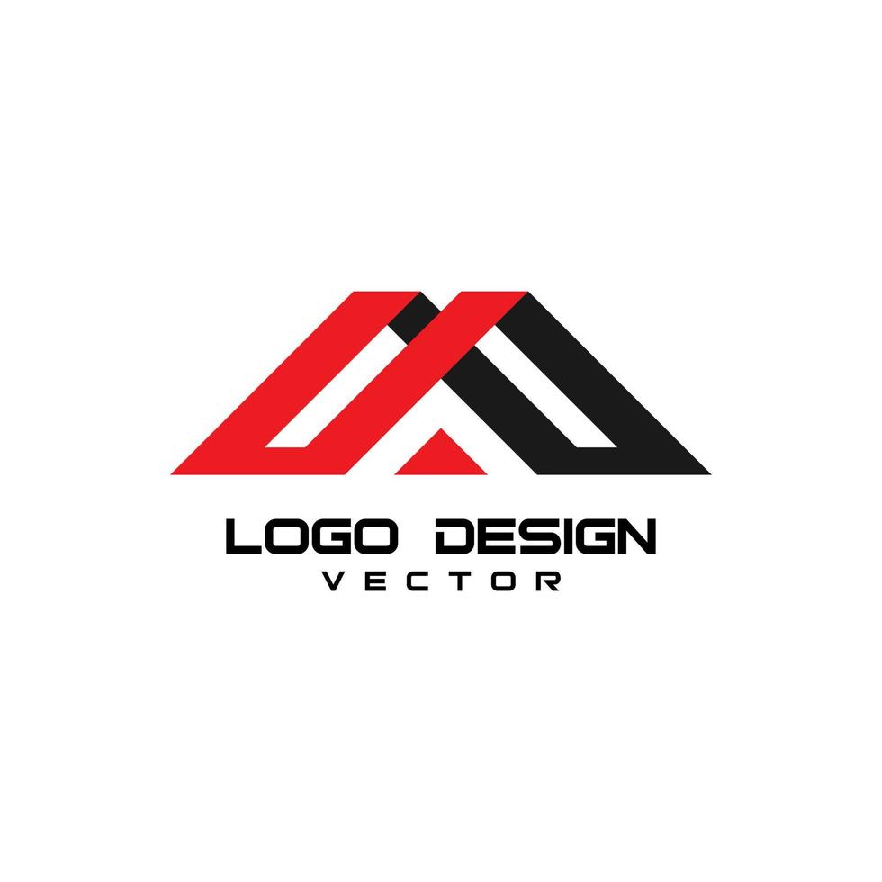 m lettera design del logo immobiliare vettore