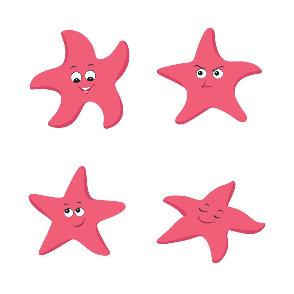 set di clipart vettoriali di pesce stella