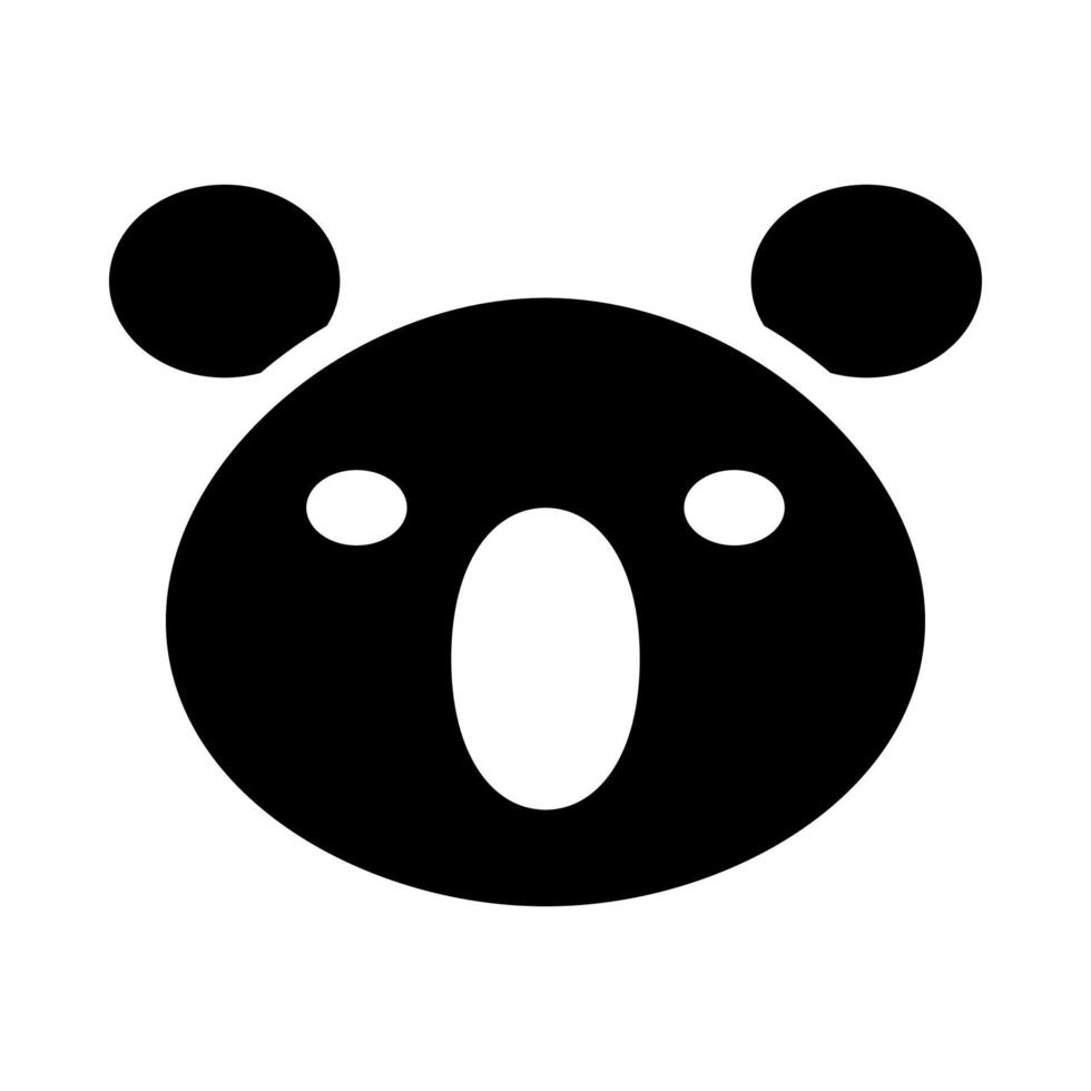 l'icona koala è un'icona animale molto carina con uno stile minimalista ma straordinario, molto adatta per il design di applicazioni e altri progetti grafici. è adatto anche per disegni a tema bambini. vettore