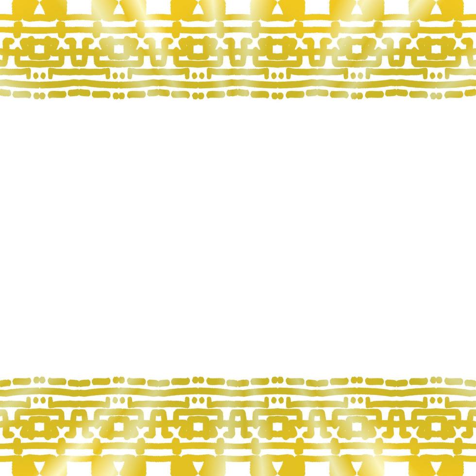 bordo dorato tribale maya per la decorazione di biglietti d'invito o decorazione di cornici vettore