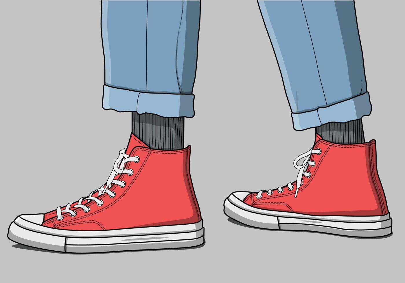 scarpe da ginnastica illustrazione casual vettore