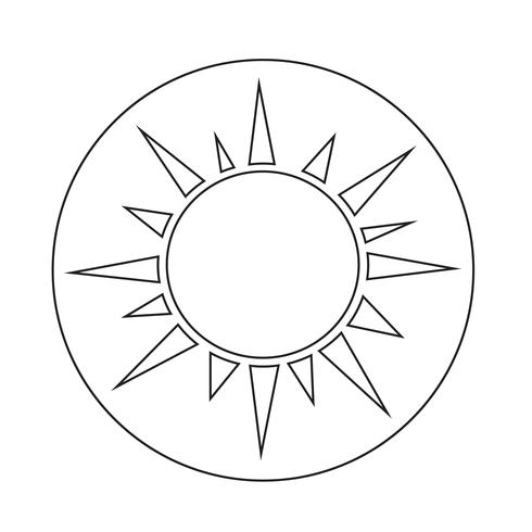 Icona del sole vettore