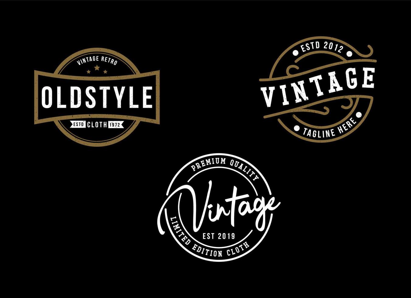 design vettoriale distintivo vintage retrò etichetta classica