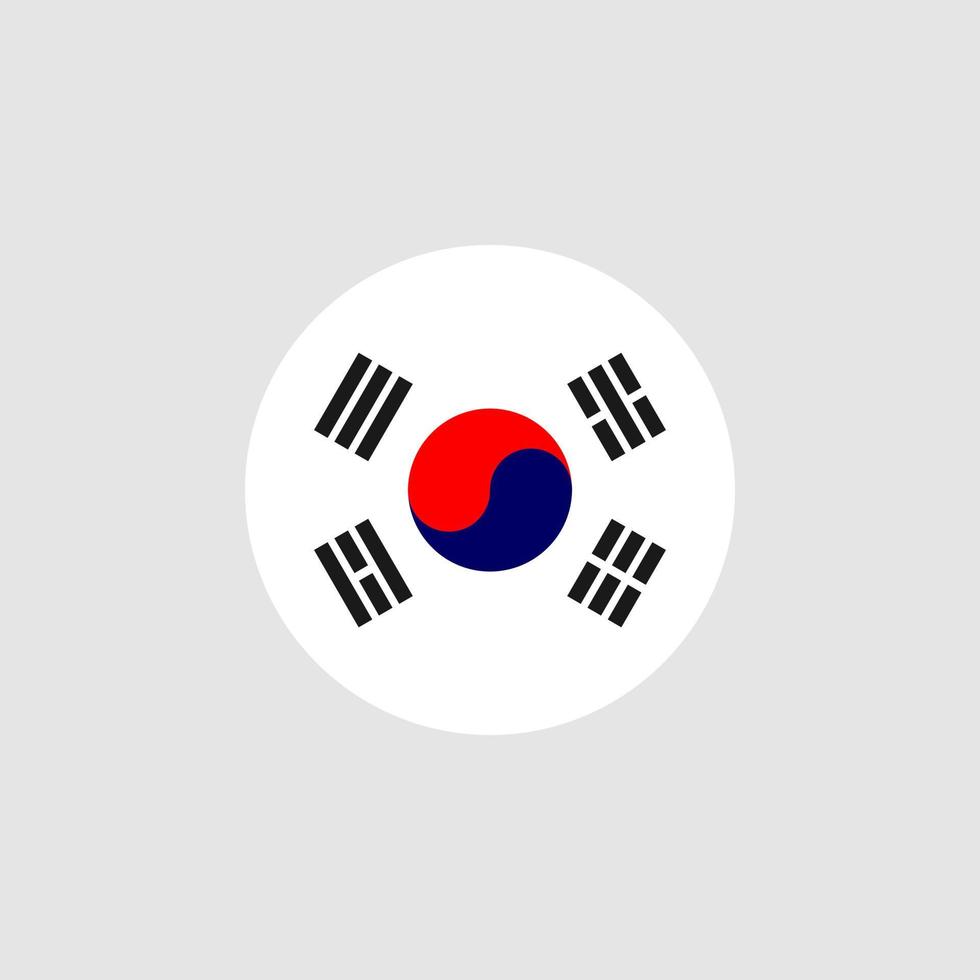 bandiera nazionale della Corea, colori ufficiali e proporzione correttamente. bandiera nazionale della Corea. illustrazione vettoriale. eps10. vettore