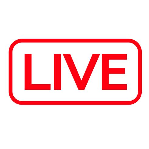 Disegno di vettore del segno online di Live Streaming