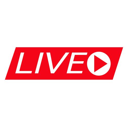 Disegno di vettore del segno online di Live Streaming