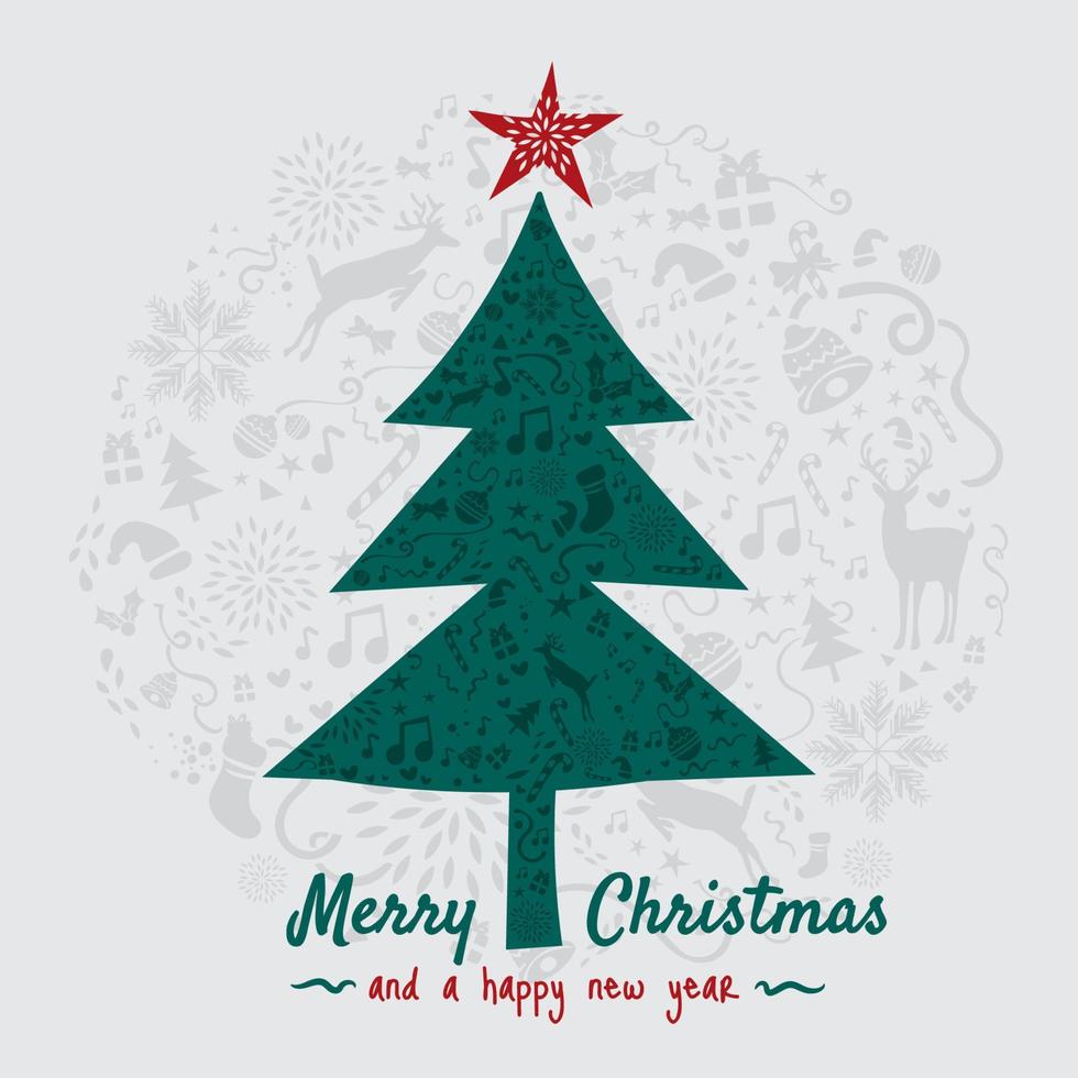 albero di Natale. illustrazione sfondo decorativo design vettore