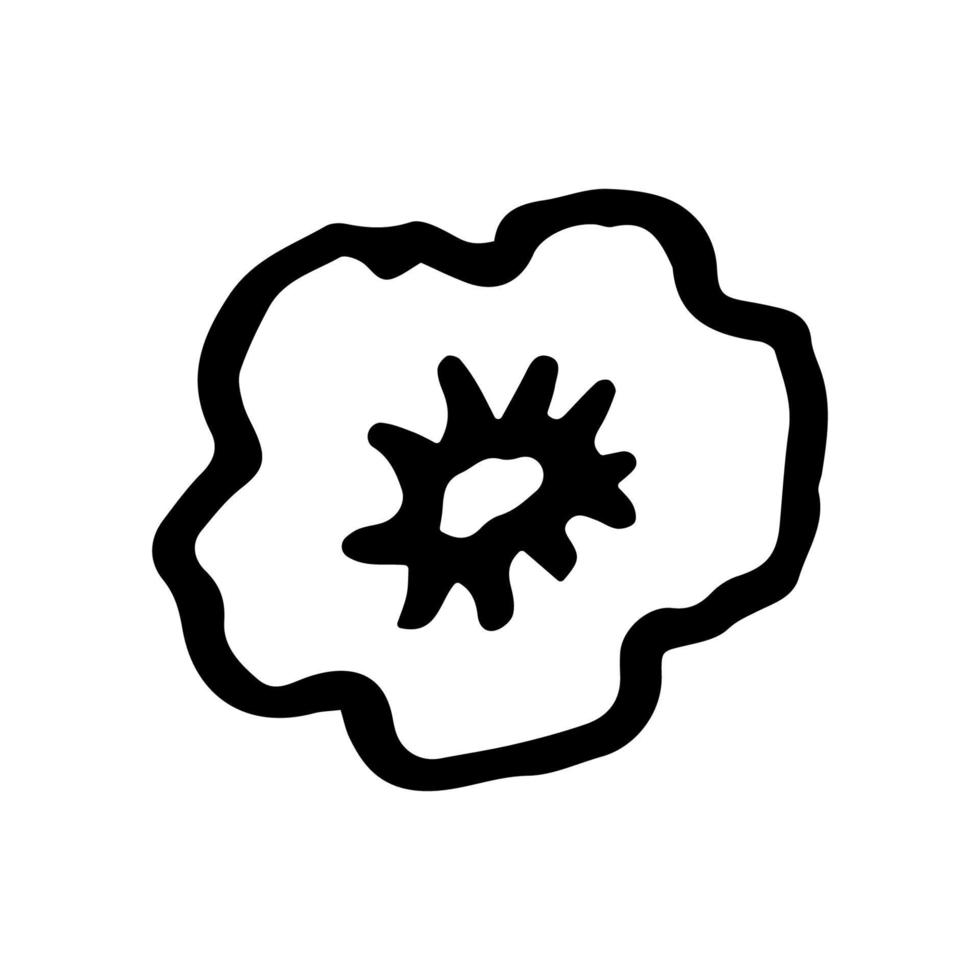 elastico per capelli in tessuto isolato su sfondo bianco. croccante in bianco e nero. illustrazione vettoriale in stile doodle. accessorio per acconciatura