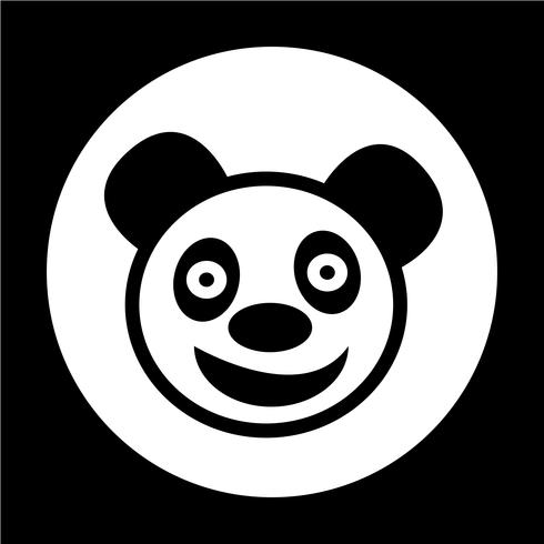 Icona di panda carino vettore