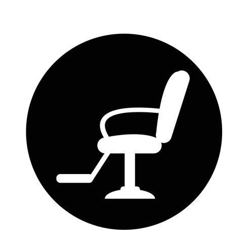 Icona di sedia da barbiere vettore
