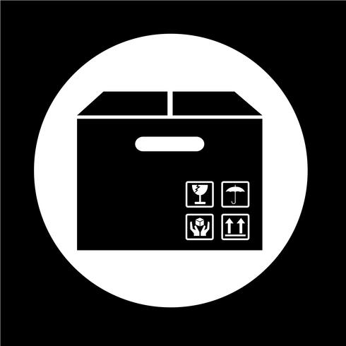 Icona del pacchetto della scatola vettore