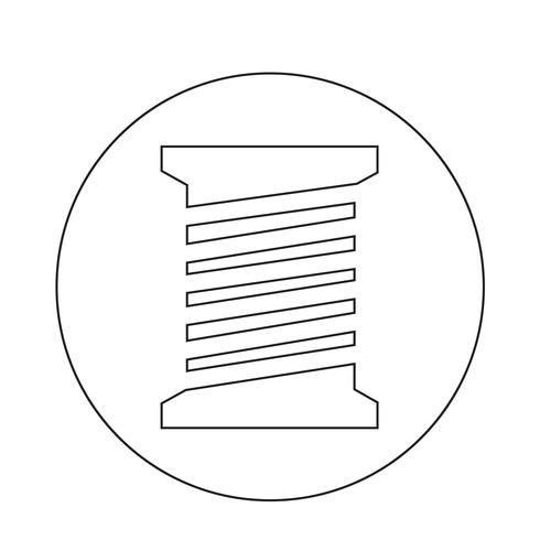 icona della bobina del filo su misura vettore
