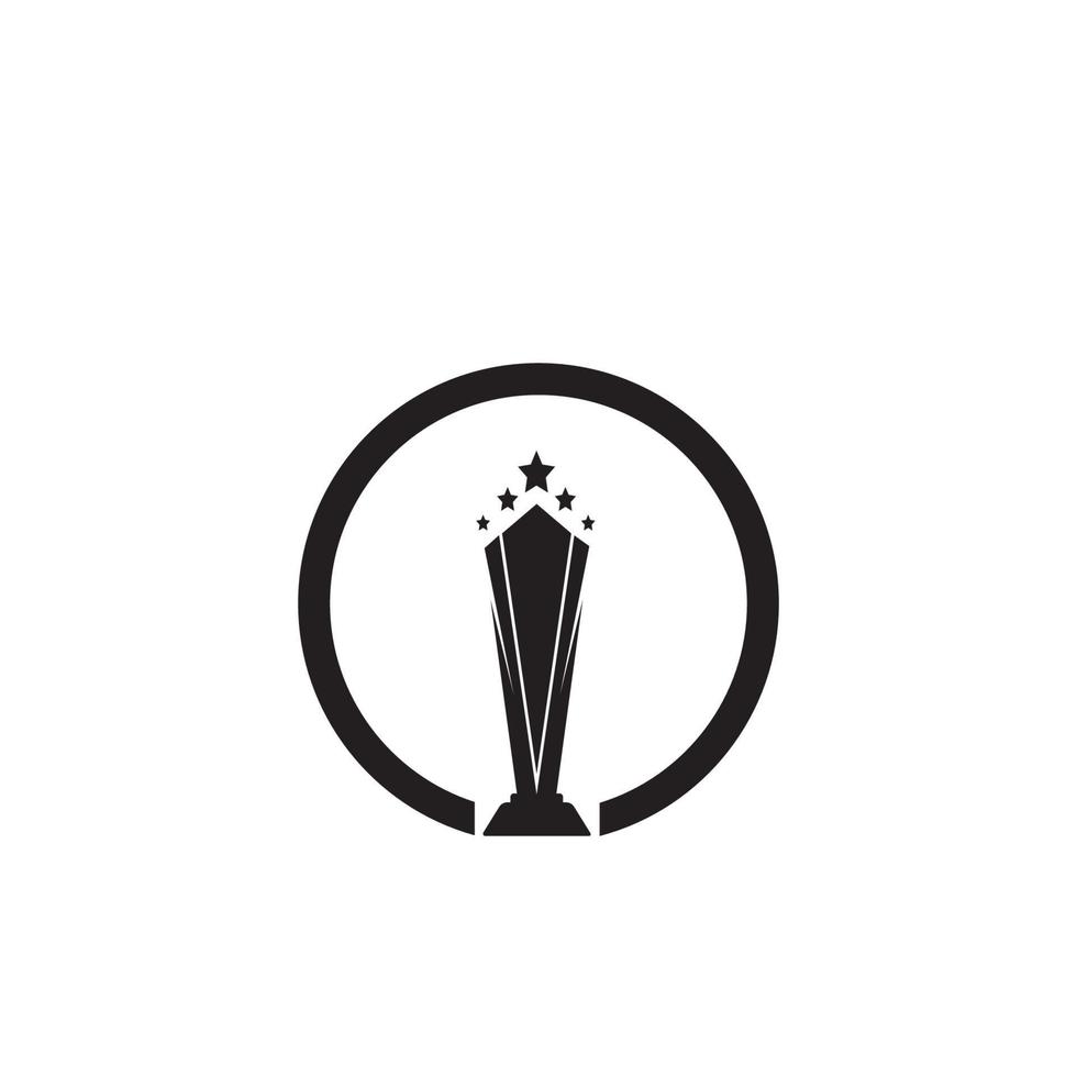 icona del logo del vettore del trofeo. icona del logo del trofeo dei campioni per il modello del logo del premio del vincitore