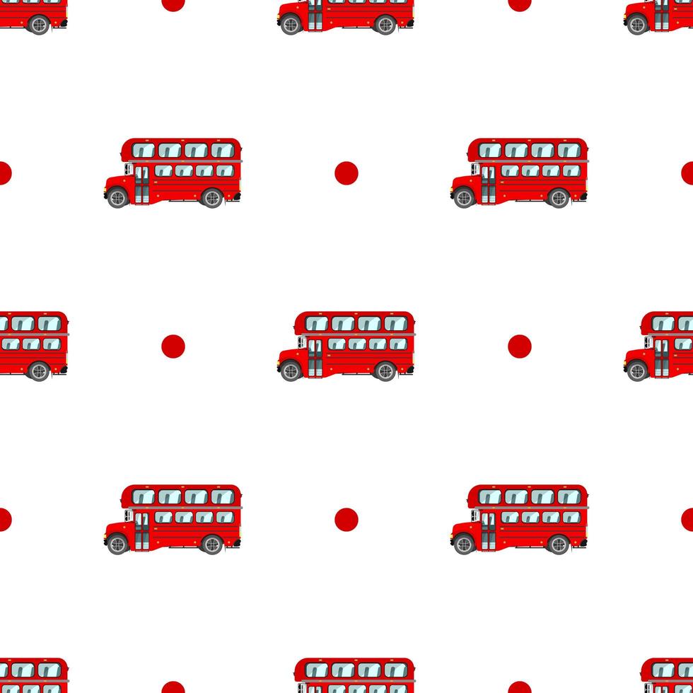 modello vettoriale di autobus rossi inglesi. modello di autobus rossi a due piani.