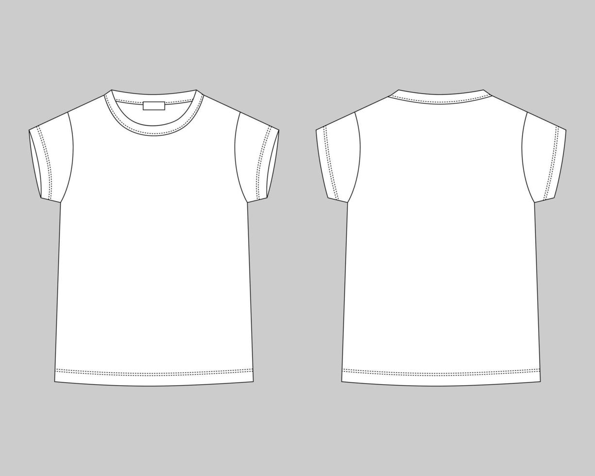 t-shirt per bambini con disegno tecnico su sfondo grigio. vettore