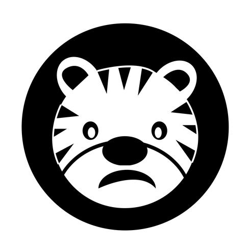 Icona della tigre vettore