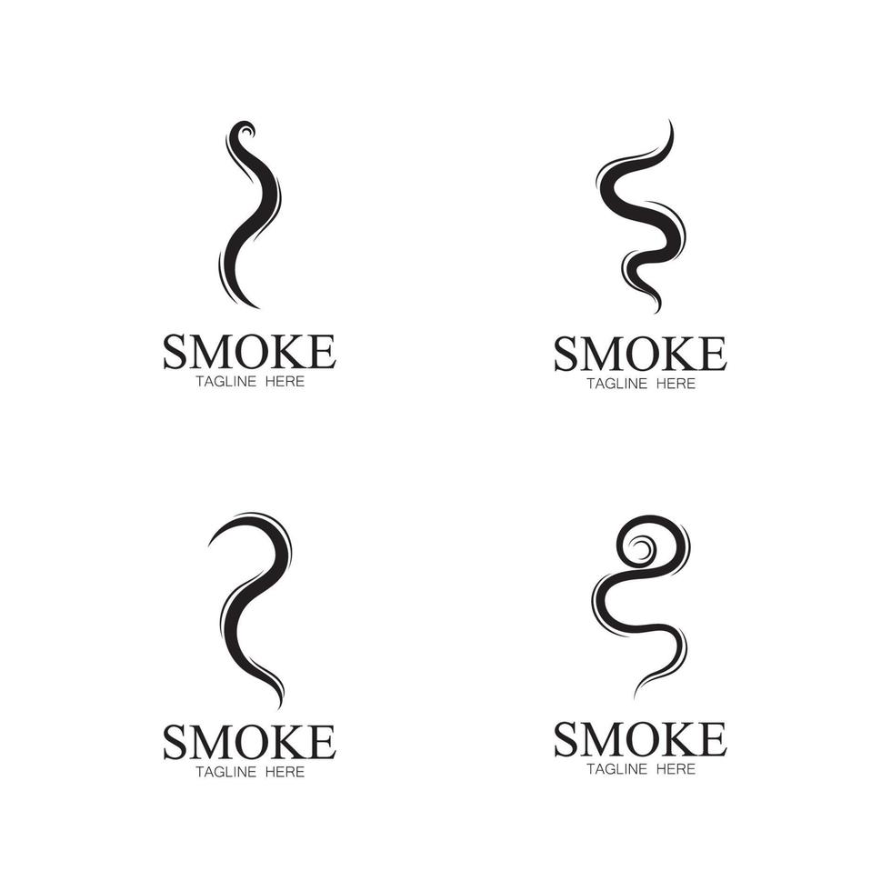 illustrazione del logo dell'icona del vapore di fumo isolata su sfondo bianco icone di vaporizzazione dell'aroma. odora l'icona della linea vettoriale aroma caldo puzza o simboli di vapore di cottura che odorano o vapori