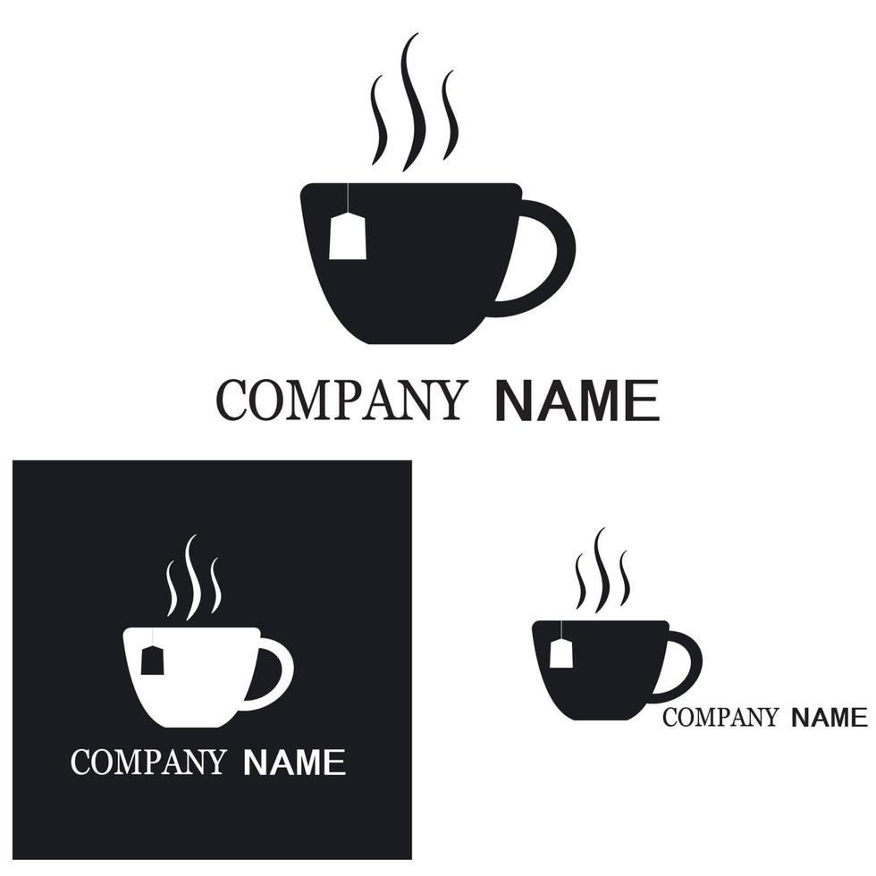 Disegno dell & # 39; icona di vettore del modello di logo della tazza di caffè