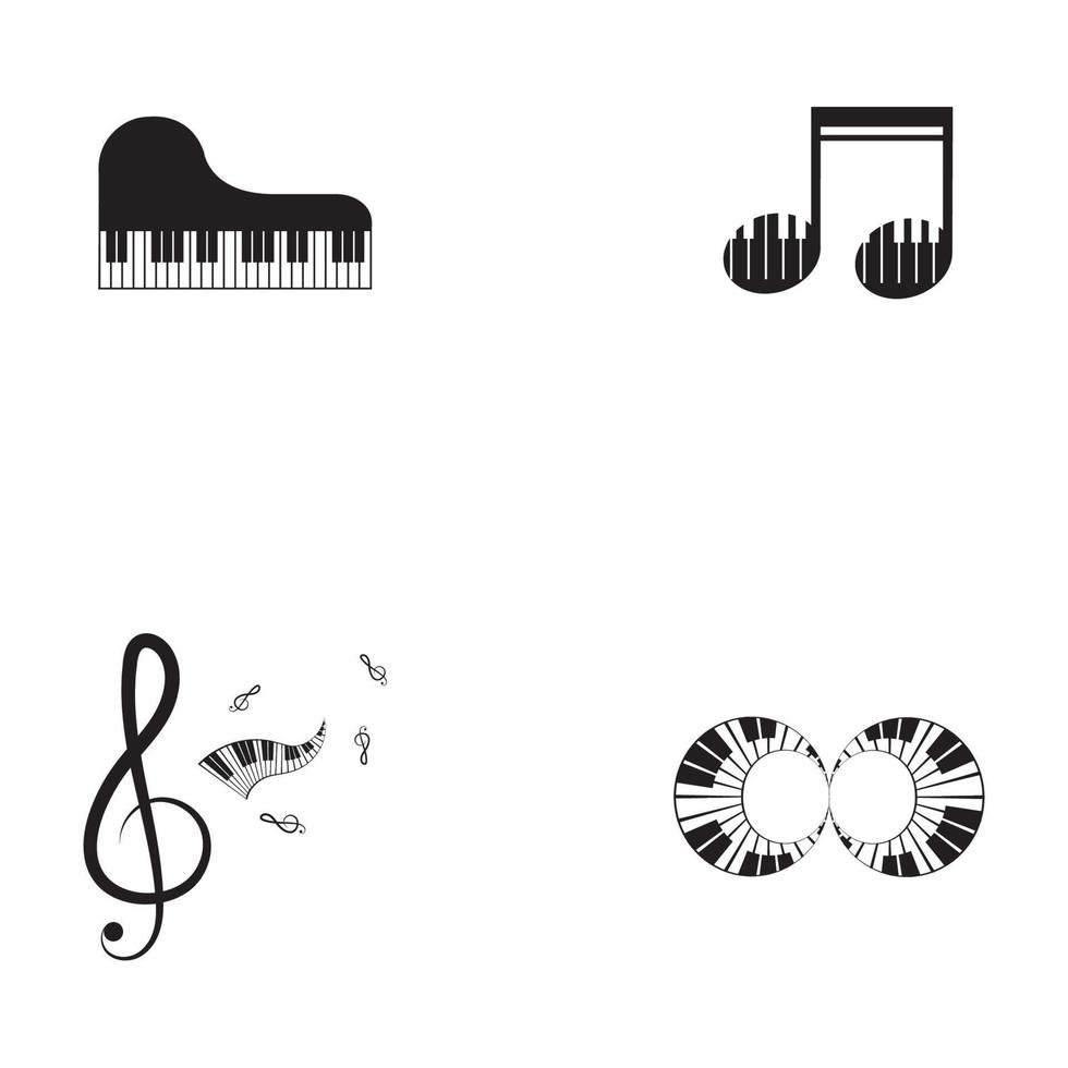 modello di illustrazione vettoriale icona pianoforte