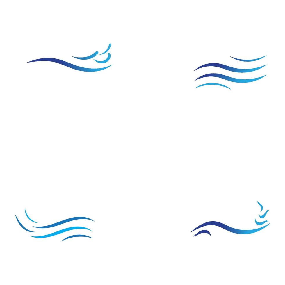 modello di progettazione del logo dell'onda d'acqua vettore