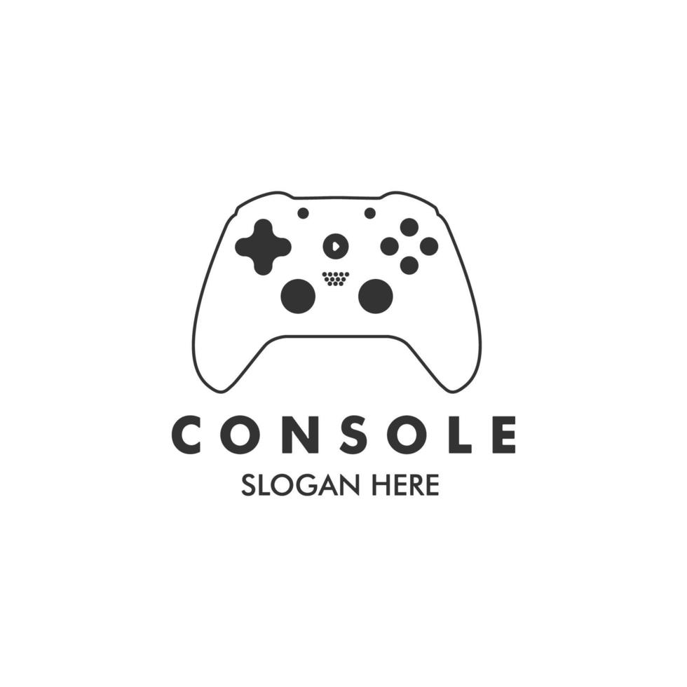 console gioco logo line art illustrazione modello vettoriale design