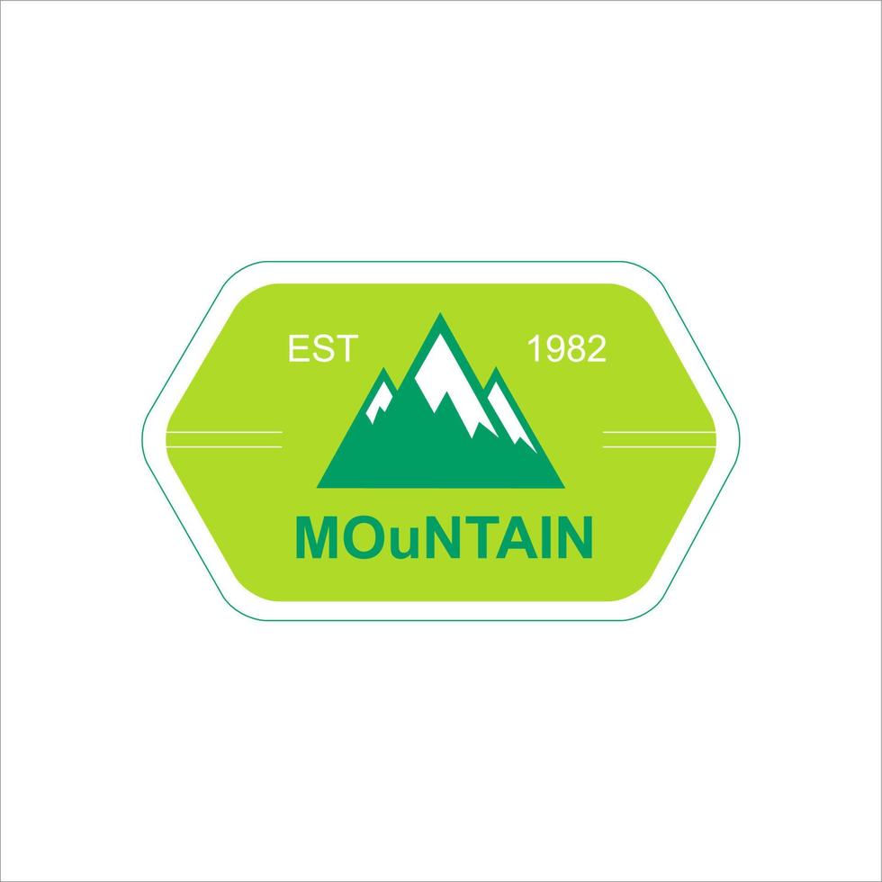 logo illustrazione del campeggio e dell'avventura in natura e in montagna vettore