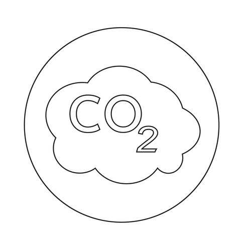 Icona di CO2 vettore