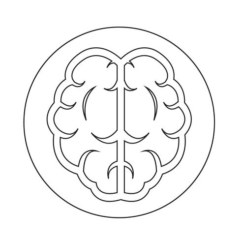 Icona del cervello vettore