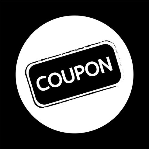 Icona coupon di sconto vettore