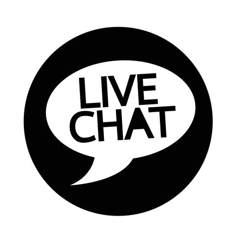 Icona della bolla di discorso chat dal vivo vettore