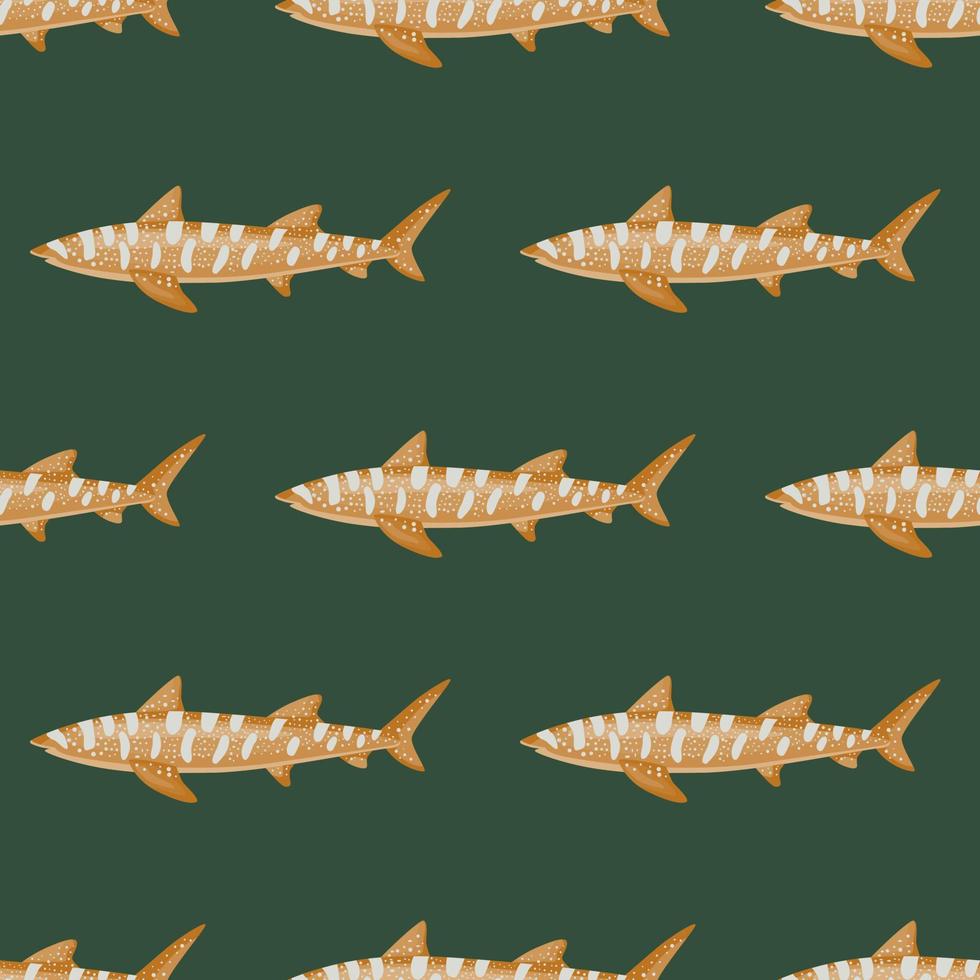 modello senza cuciture di squalo leopardo in stile scandinavo. sfondo di animali marini. illustrazione vettoriale per bambini tessili divertenti.