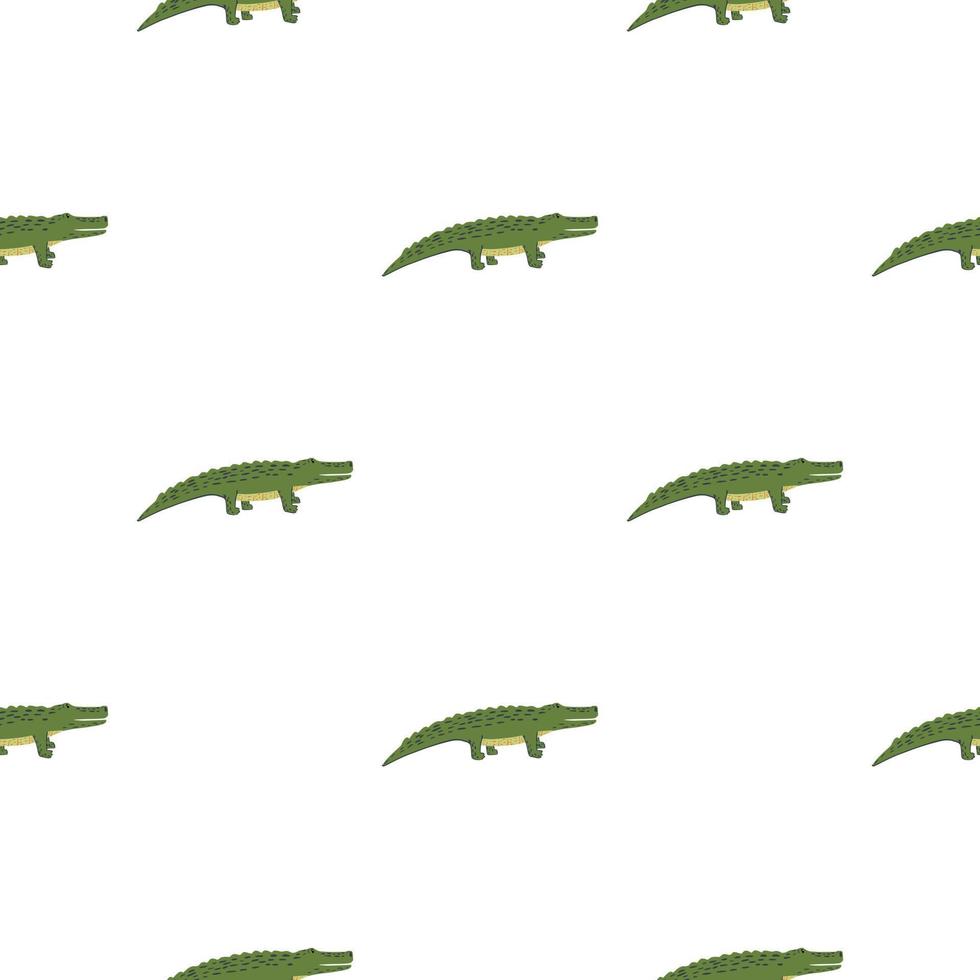 carino coccodrilli seamless pattern.funny animali sfondo. vettore