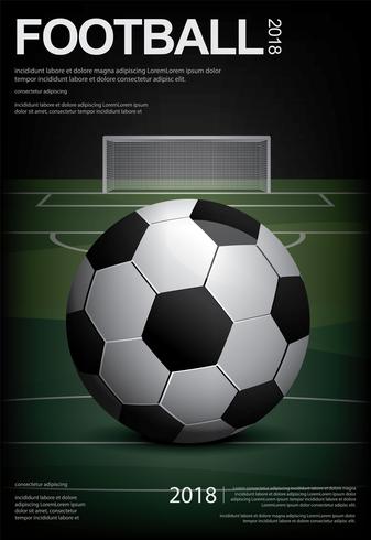 Illustrazione del manifesto del manifesto di calcio di calcio vettore