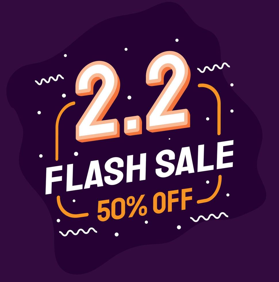 modello di promozione banner sconto vendite flash. 2.2 promozione delle vendite vettore