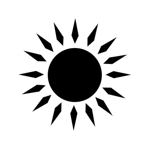 Segno dell&#39;icona del sole vettore