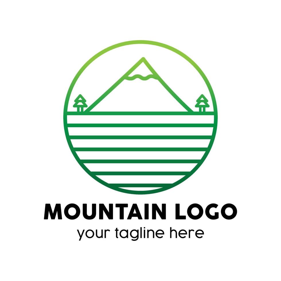 concetto di design moderno logo montagna vettore