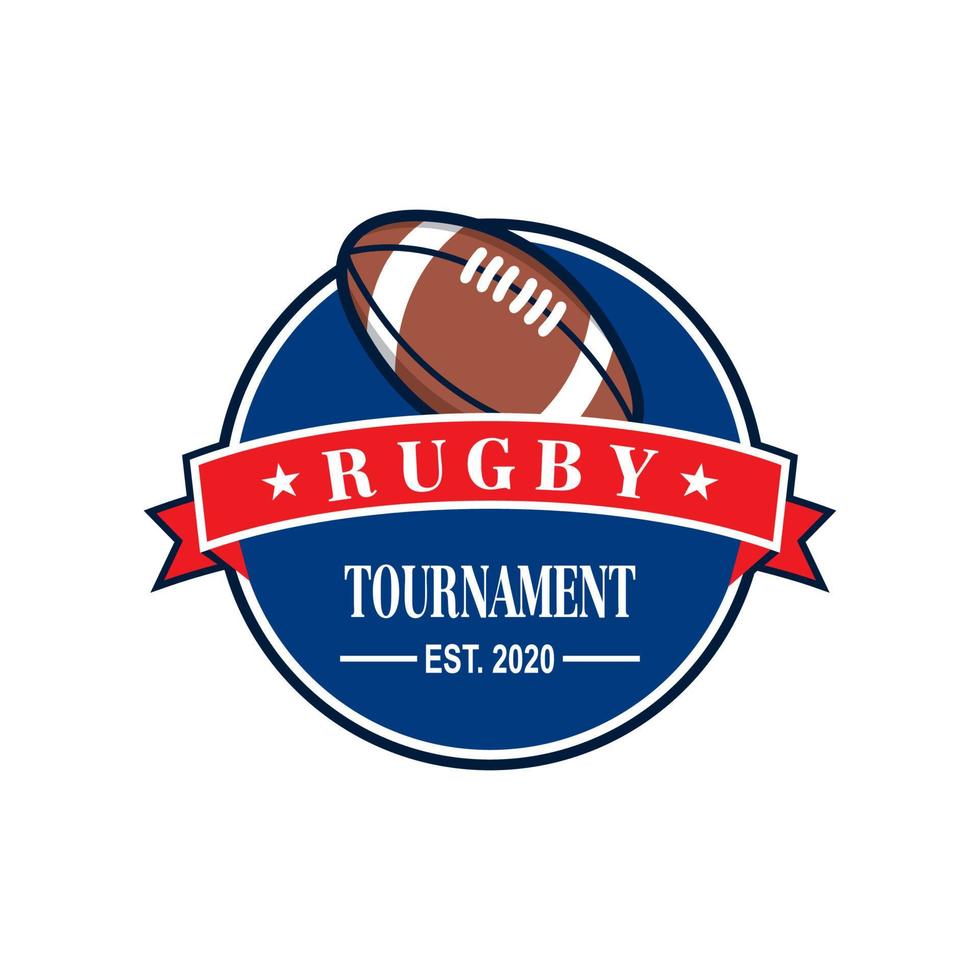 vettore di rugby, vettore di logo sportivo