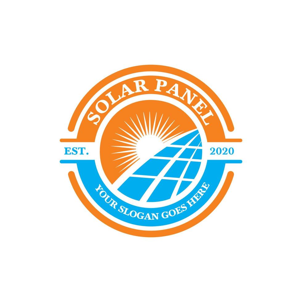 logo del pannello solare, vettore del logo dell'elettricità