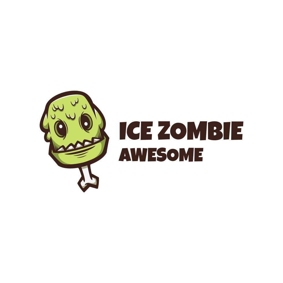 illustrazione grafica vettoriale di zombie di ghiaccio, buona per il design del logo