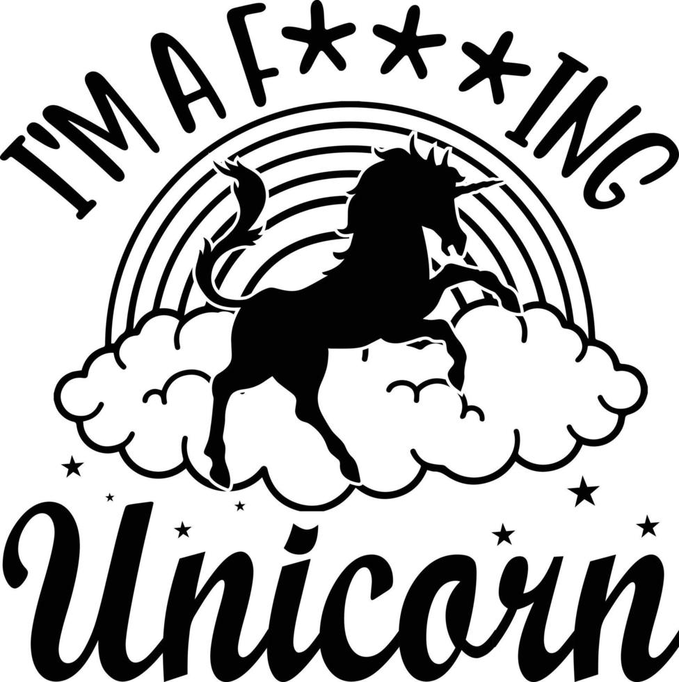 sono un unicorno volante vettore